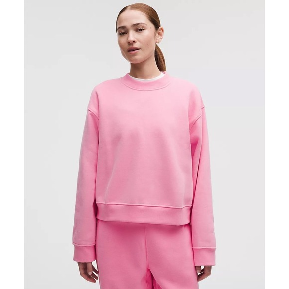 lululemon athletica Sweaters - 370-Lululemon-Women's Steady State SuperLoft Crew-Candy Cloud-Sold Out